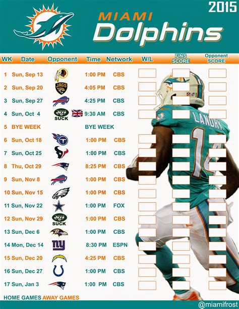 Dolphins schedyle